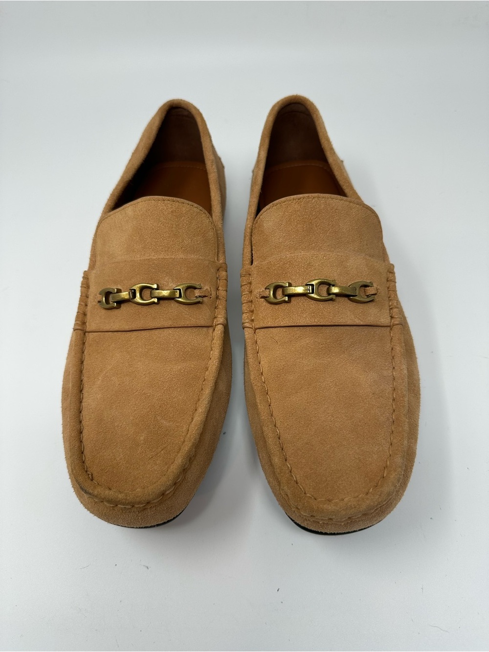 Coach Mott Driver In Suede Style C8833 Tan size 10D - Picture 7 of 13